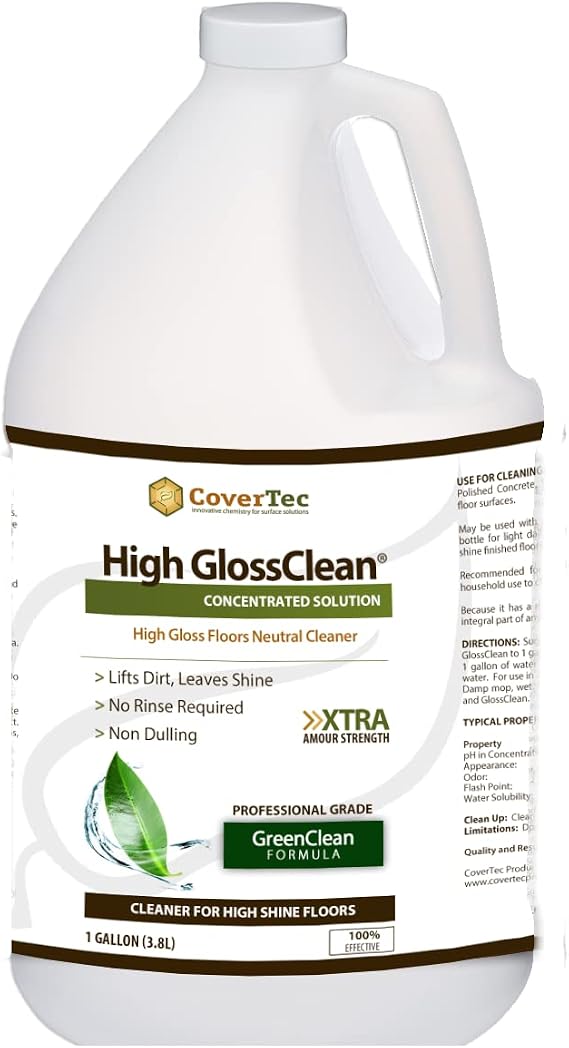CoverTec GlossClean Neutral High Gloss Floor Cleaner (1 Gal - Prof Grade)