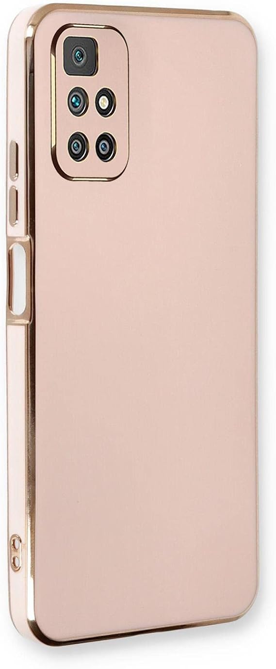 Microsonic Xiaomi Redmi 10 2022 için Kılıf Olive Plated Pembe [Redmi 10 2022 ile Uyumlu Kılıf - Pembe]
