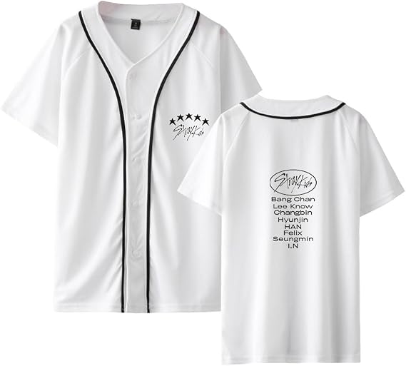 Xkpopfans SKZ Album 5 Star Shirt Baseball Jersey Hyunjin Jisung Bangchan Support T-Shirt