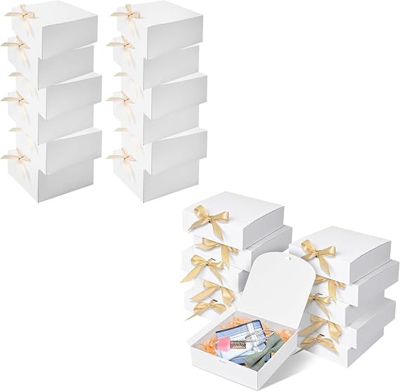 WLUSEAXI 12pack Gift Boxes with Lids and 10pack Gift Boxes with Lids