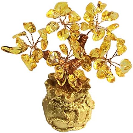 Feng Shui Lucky Tree Bonsai Natural Crytal Stone Money Bag Bonsai Home Office Shop Fashionable Ornaments Decor