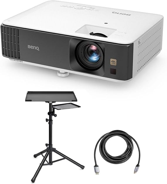 BenQ TK700 4K HDR 16ms Low Input Lag Gaming DLP Projector Bundle with Lapto
