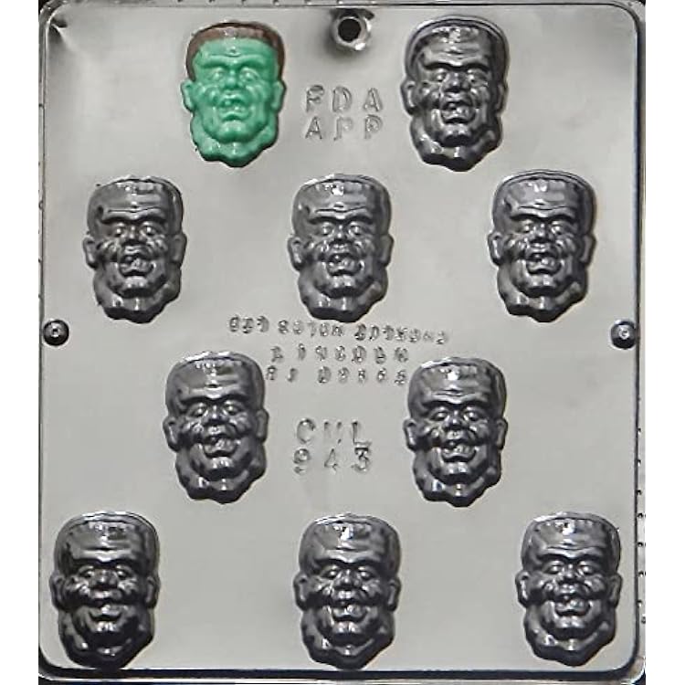 Candy Molds N More Halloween Frankenstein Monster Bite Size Candy Mold 943