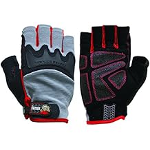 GREASE MONKEY 22102-23 Pro Fingerless All Purpose Work Gloves & Workout Gloves, Single Pair, Medium