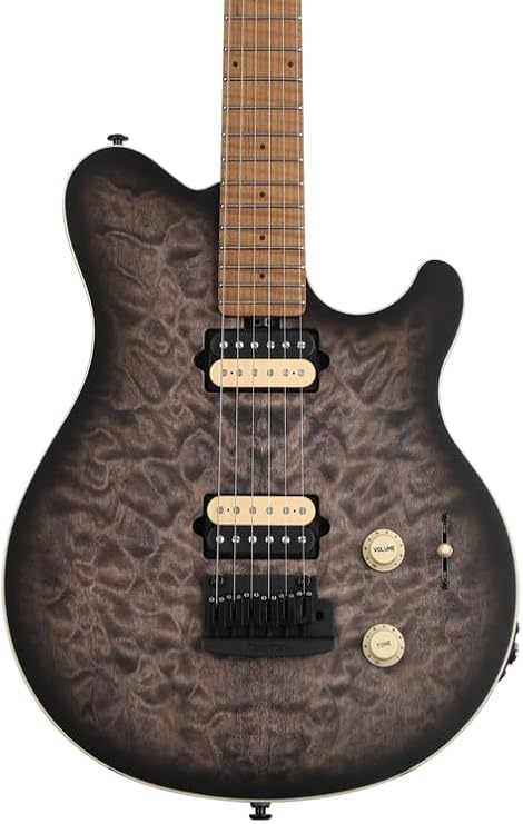 Ernie Ball Music Man Axis Super Sport Electric Guitar - Charcoal Cloud Quilt