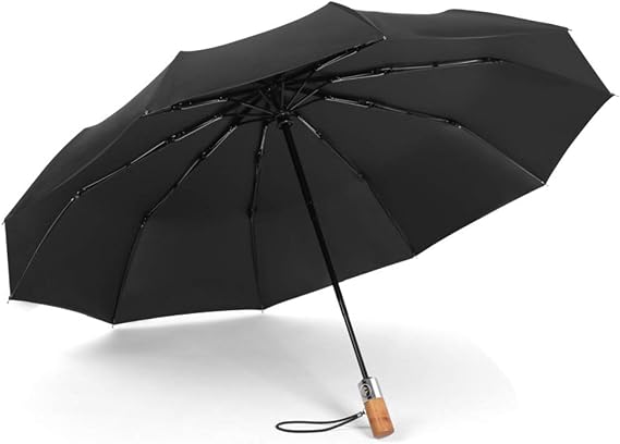 Fully Automatic Umbrella-Folding Double Threefold Male And Female Personality Creative Trend Reinforcement Rain And Sun Dual-Use Student Large with An Ergonomic Handle