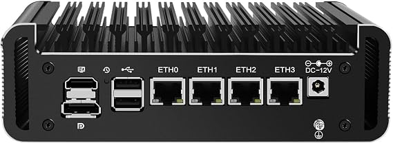 Firewall Appliance Mini PC, Intel Celeron J6412 2*M.2 Nvme Quad Core 4xIntel I226 2.5G Ethernet VPN Router PC AES-NI HDMI DP 4/8/16/32/64GB DDR4 1TB M.2 Nvme (NO RAM NO SSD)