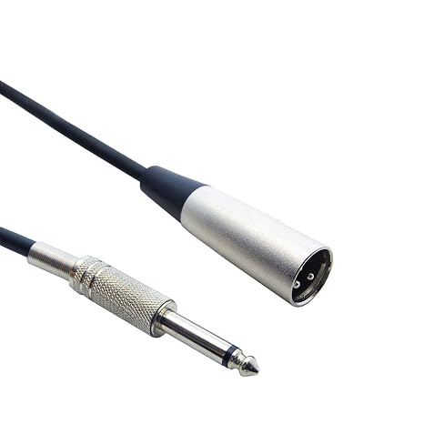 (50 Pack 6Ft XLR 3P Male 1/4" Unbalanced Microphone Cable - 6 Feet