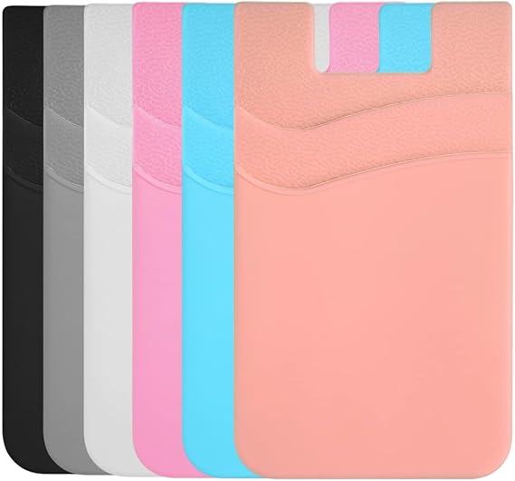 Silicone Card Holder for Phone Case, Stick On Wallet for iPhone