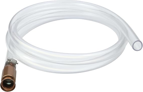 Gas Siphon Pump 1/2'' Copper Valve 6FT Syphon Hose for Water Gasoline Fuel & Other Liquid Safety Self Priming Shaker Siphon Hand Pump Tube
