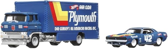 Hot Wheels Premium Car Culture Team Transport FLF56-HRV38 '70 Plymouth AAR Cuda & Sakura Sprinter