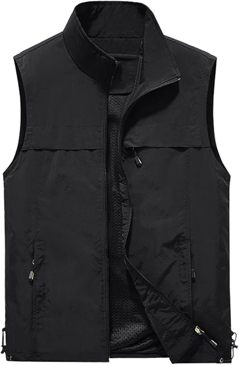 Men's Fishing Vest Utility Casual Lightweight Outdoor Vest Work Fish Photo Travel Sleeveless Jackets Vest