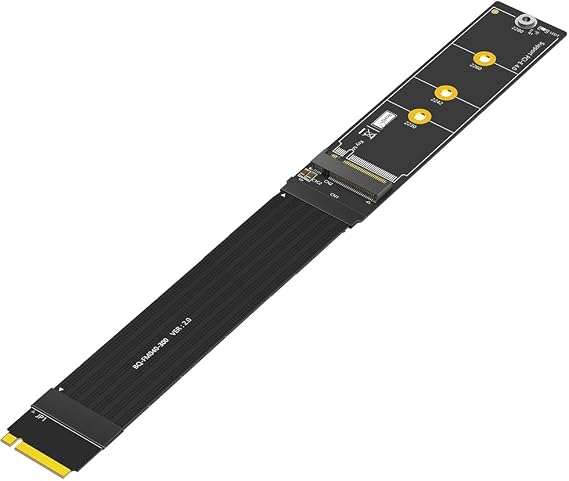 Sintech M.2 NVME Extender,NGFF M-Key PCIe 3.0/4.0 SSD Extention Card with High Speed Soft-PCB Cable 20CMS