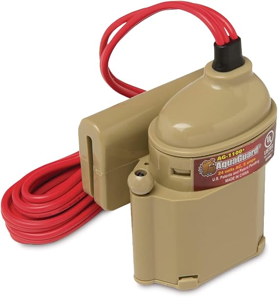 RectorSeal AquaGuard 96100 1100+ Magnetic Float Switch System for Metal Secondary Drain Pans with Protective Cover, Easy Drill Free Installation, UL 508 Approved, HVAC