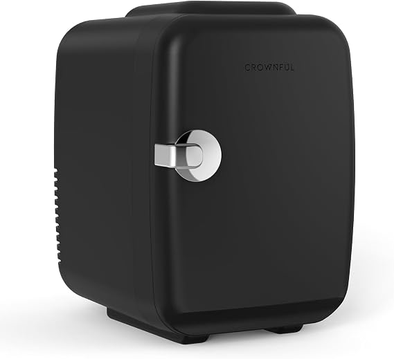 CROWNFUL Mini Refrigerator, 1.6 gal 4 L, Cold and Cold Retention, Mini