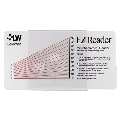 Hematocrit Reader Card,7 1/2 in L ZCP-EZRD-HEM7-1 Each