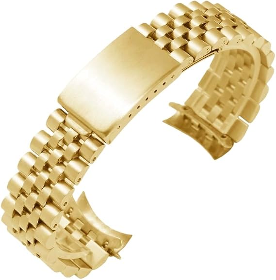 Stainless Steel Watch Strap Chain Deployment Clasp Replacement Watch Bracelet for Rolex Oyster Perpetual Datejust