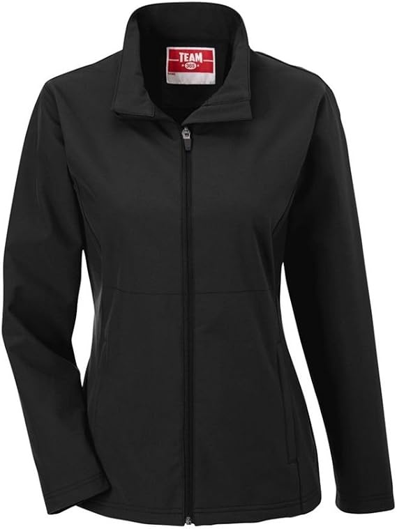 Team 365 Ladies Leader Soft Shell Jacket (Large, Black)
