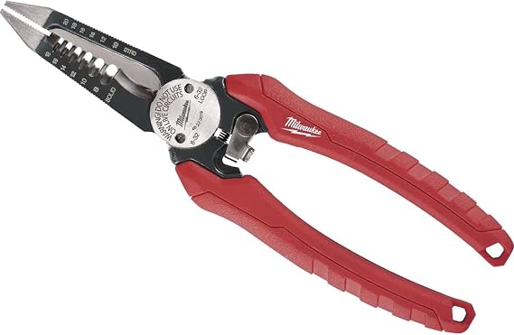 Milwaukee 48-22-3079 6-In-One Combination Wire Stripping & Reaming Pliers For Electricians