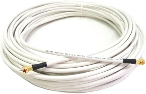 3 Metre RG6/U4 Full HD 3D 4K Anten TV Çanak Uydu LNB Kablosu 3MT (F Konnektör Takılı Hazır) 3 MT