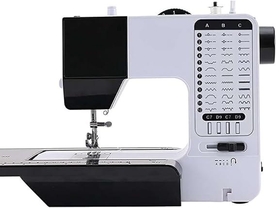 Heavy Duty Portable Embroidery Machine - Multifunctional Sewing Machine with 38 Built-In Stitches, Extension Table & Night Light - Ideal for Beginners and Advanced Crafters
