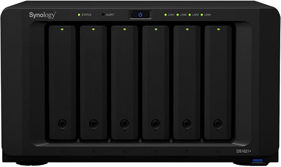 Synology DiskStation DS1621+ NAS Server for Business with Ryzen CPU, 32GB Memory, 24TB SSD Storage, DSM Operating System, iSCSI Target Ready