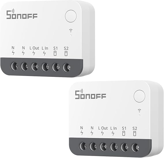 ZigBee Mini Smart Switch,SONOFF ZBMINIR2 Light Switch, Compatible with Alexa, SmartThings Hub, Google Home and SONOFF ZBBridge, 2 PACK, ZigBee 3.0 Gateway Hub Required