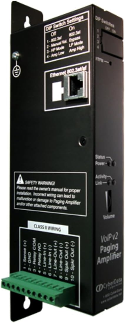 Cyberdata 011324 Sip Paging Amplifier Perp