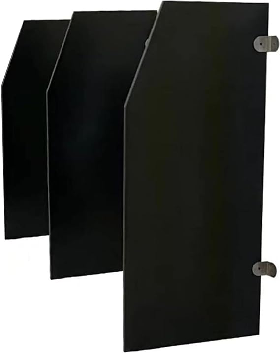Urinal Divider Partition Toilet Partition Floor-Standing Urinal Baffle Toilet Urinal Partition,Waterproof Toilet Wooden Partition Panel Board,for Schools/Malls/Public Places(Black Partition*3,9
