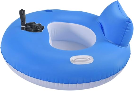 Inflatable Lounge Float Electric River Tubing Raft with Backrest