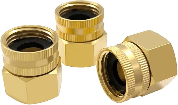 Hooshing 3PCS Garden Hose Adapter 3/4" NPT Female to 3/4" GHT Female Thread