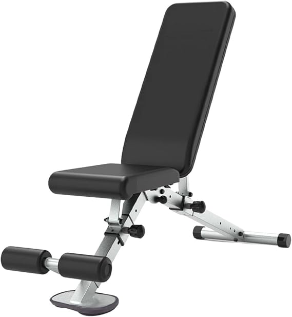 Adjustable Weight Bench, Angled Fast Folding 6 in 1 Workout Bench, Incline Decline Flat Bench Press for Home Gym Full Body Dumbbell Exercise