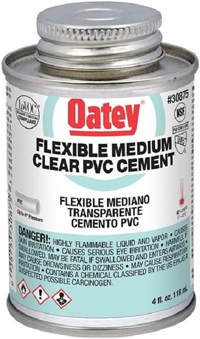 Oatey 30875 Clear Cement, 4 oz, 4 Fl Oz