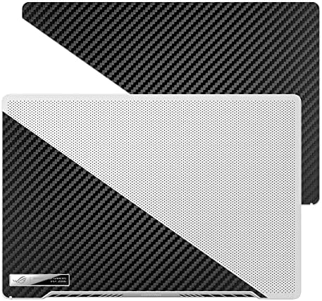 ArmorSuit MilitaryShield Black Carbon Fiber Skin Vinyl Wrap for ASUS ROG Zephyrus G14 [14 inch] 2020-2021 - Lid