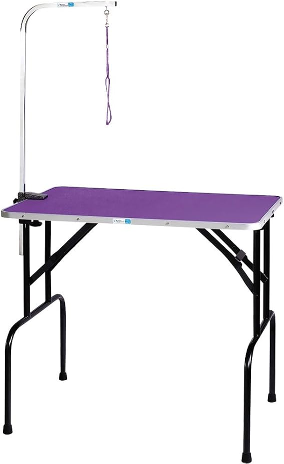 Master Equipment Grooming Table w/36In Grooming Arm, 30x18In Purple