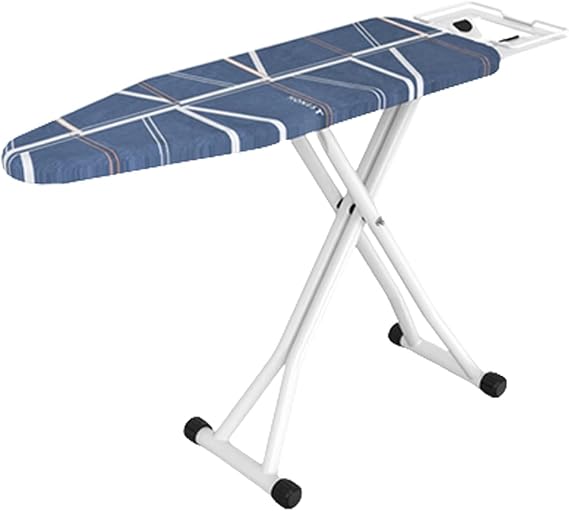 Ironing Board Foldable Ironing Board Table Ironing Board Iron Board Foldable Foldable Ironing Board with Iron Holder The Thickened Tube can be Adjusted in Height and Widened, and can be (Color : Blue