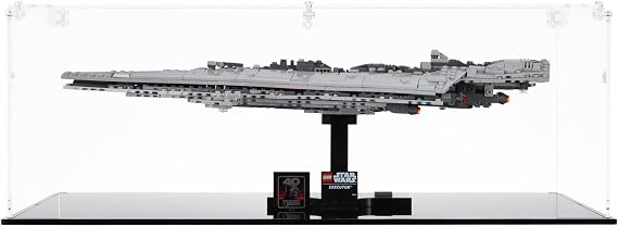 Display Case compatible with LEGO 75356 Executor Super Star Destroyer - (Clear Back Panel)