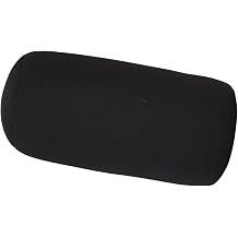 Micro Mini Microbead Roll Pillow - Travel Neck Support Cushion for Home & Sleep - Red (Black)