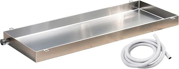 Robust Air Conditer Bac Condensate Tray with Flexible Drain Hose 90x80cm (36x32in) - Leak Prevent & Efficient Water Collect for HVAC Systems