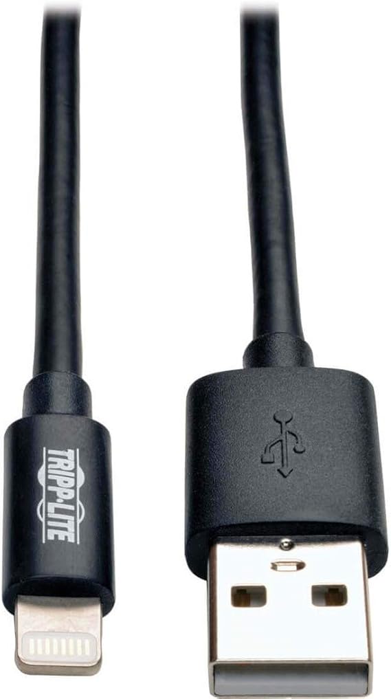 TRIPP LITE USB-A to Lightning Charging & Data Cable, MFi Certified for Apple iPhone, iPad & iPod - Black, 3 Feet / 1 Meter, (M100-003-BK)