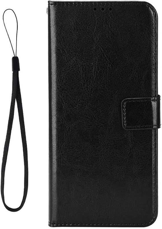 Case suitable for Tecno Spark 20 Pro Plus 4G,Standing design Leather Flip Case with Wallet Card Slots-Black