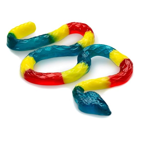 Creepy Giant Gummy Rattlesnake Candy - 3 pound Bulk Bag