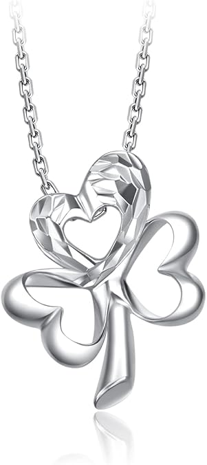 CHOW TAI FOOK Three-Leaf Clover 950 Platinum Pendant