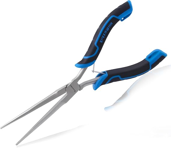 SPEEDWOX Long Reach Needle Nose Pliers, Extra Long Jaw, Serrated Jaw