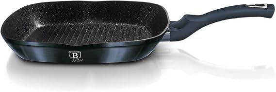 BerlingerHaus BH-1873 Granite Grill Pan 28 cm Metallic Aquamarine