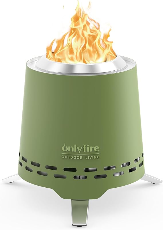Onlyfire 6.5" Round Tabletop Fire Pit, Green