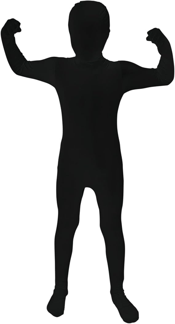 Morphsuits, Red Kids, Kids Halloween Costume | Full-body Black Second-skin Bodysuit with an Attached Hood Included, Perfect for Halloween, Fun for Dressing Up