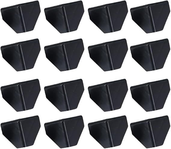 16Pcs Black Plastic Corner Protectors Carton Packing Edge Protectors Plastic Corner Guard for Box Cabinet Table Chair, 60x60mm