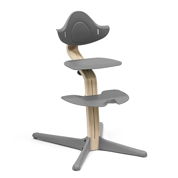 Nomi Chair by Stokke, Grey - Inspires Active Sitting - Tool-Free, Seamless Adjustability - Includes Stable Footrest & Anti-Tilt Wheels - Holds Up to 330 lbs.