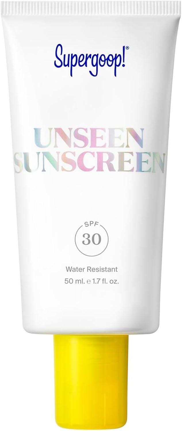 Supergoop! Unseen Sunscreen - SPF 30 - Invisible, Broad Spectrum Face Sunscreen + Makeup-Gripping Primer - Weightless, Scentless - For All Skin Types & Skin Tones - 1.7 fl oz
